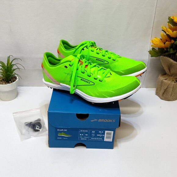 Brooks Draft XC Spiked Running Shoes For Speed Neutral Runner Men 8.5M / WMN 10M - Picture 2 of 10